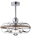 Home Accessories Davina 24.2" 6-light Indoor Ceiling Fan With Light Kit And Remote In Chrome