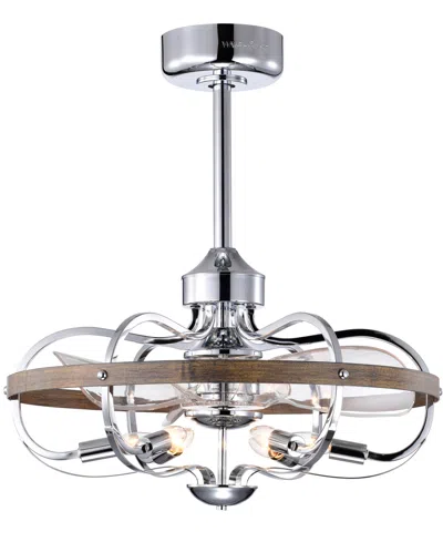 Home Accessories Davina 24.2" 6-light Indoor Ceiling Fan With Light Kit And Remote In Chrome