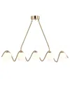 Home Accessories Dazzle 36" 5-light Indoor Chandelier With Light Kit In Brass