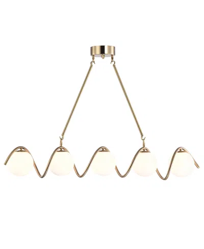 Home Accessories Dazzle 36" 5-light Indoor Chandelier With Light Kit In Brass