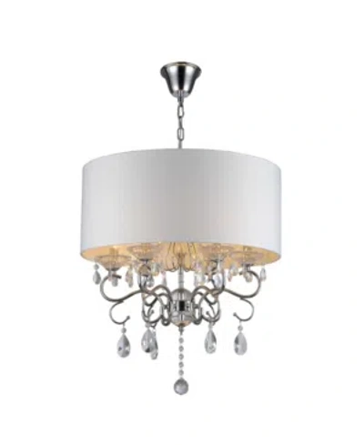 Home Accessories Krissy 24" 6-light Indoor Chandelier With Light Kit In White