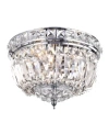 Home Accessories Landek 13" 3-light Indoor Flush Mount Chandelier With Light Kit In Clear