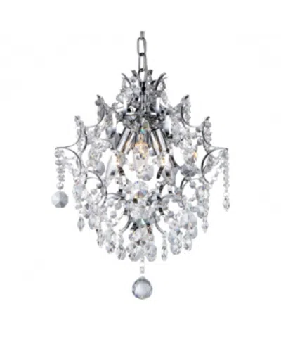 Home Accessories Lapu 9" 3-light Indoor Chandelier With Light Kit In Chrome