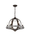 Home Accessories Lovi 23" 6-light Indoor Pendant Lamp With Light Kit In Bronze