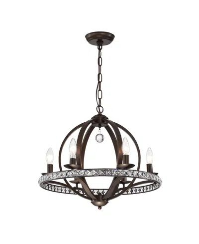 Home Accessories Lovi 23" 6-light Indoor Pendant Lamp With Light Kit In Brown