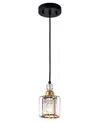 Home Accessories Sree 6" 1-light Indoor Pendant With Light Kit In Matte Black And Brass
