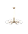 Home Accessories Vittali 30" 6-light Indoor Chandelier With Light Kit In Gold