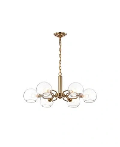 Home Accessories Vittali 30" 6-light Indoor Chandelier With Light Kit In Gold