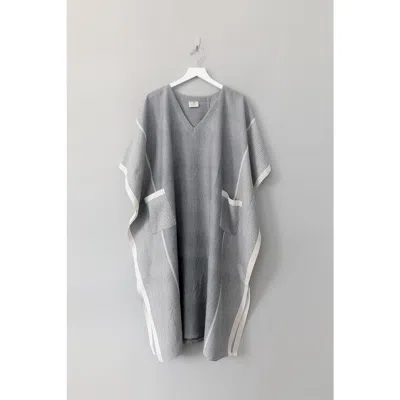 Home & Loft Grey Stripe Tribeca V-neck Kaftan