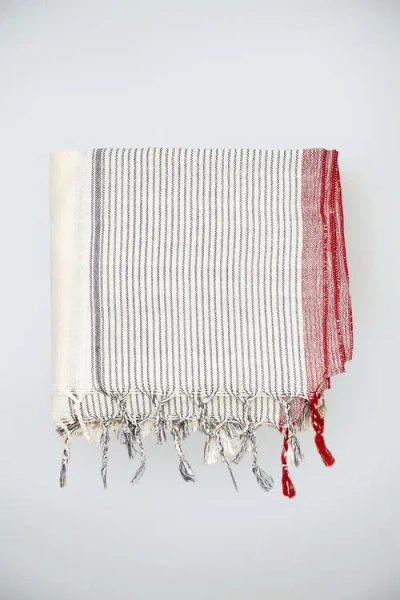 Home & Loft Ivory Cherry Tribeca Towel In Multi