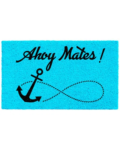 Home & More Ahoy Mates Doormat In Blue