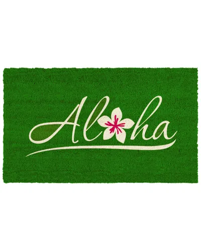 Home & More Aloha Doormat In Green
