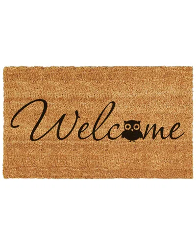 Home & More Barn Owl Welcome Doormat In Brown
