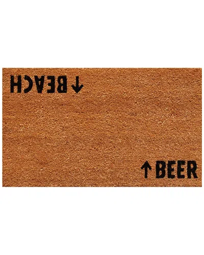 Home & More Beach Beer Doormat In Brown