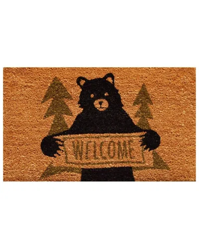 Home & More Bear Greeting Doormat In Brown