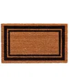Home & More Border Natural Coir/vinyl Doormat, 18" X 30" In Natural,black