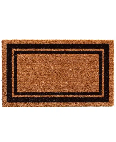 Home & More Border Natural Coir/vinyl Doormat, 18" X 30" In Natural,black