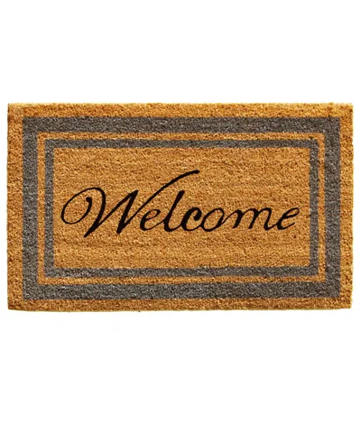 Home & More Border Welcome Coir/vinyl Doormat, 24" X 36"