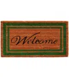 Home & More Border Welcome Coir/vinyl Doormat, 24" X 36" In Natural,green