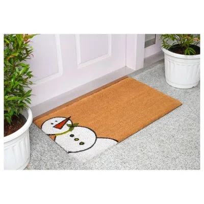 Home & More Calloway Mills Non-slip Indoor/outdoor Door Mat In Orange