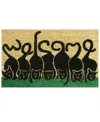 Home & More Cats Welcome Natural Coir/vinyl Doormat, 24" X 36" In Multi
