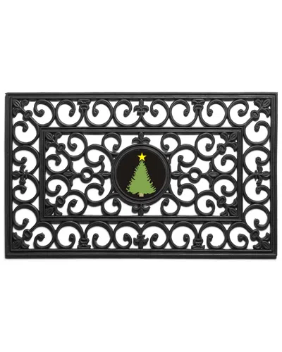 Home & More Christmas Tree Doormat In Black