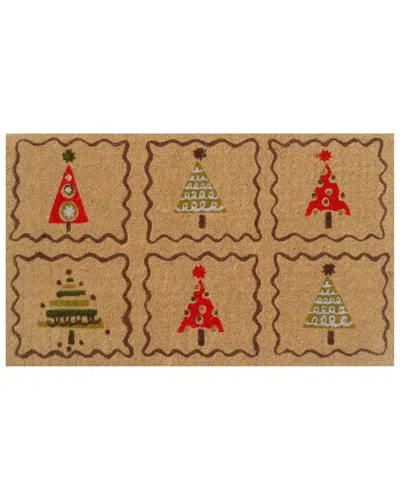 Home & More Christmas Trees Doormat In Multi