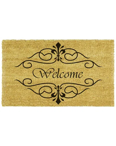 Home & More Classic Welcome Doormat In Yellow