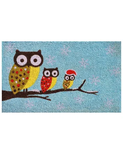 Home & More Cozy Owls Doormat In Blue