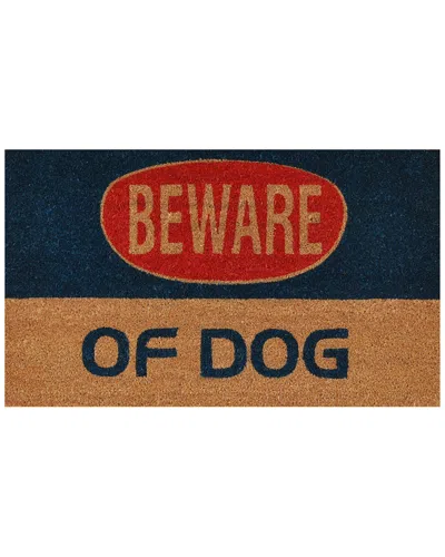 Home & More Dog Warning Doormat In Multi