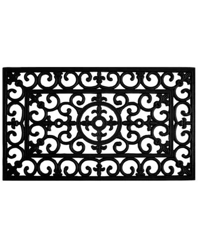 Home & More Home And More Fleur De Lis Doormat In Black