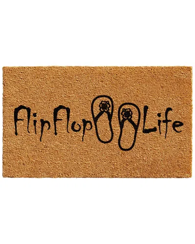 Home & More Flip Flop Life Doormat In Brown