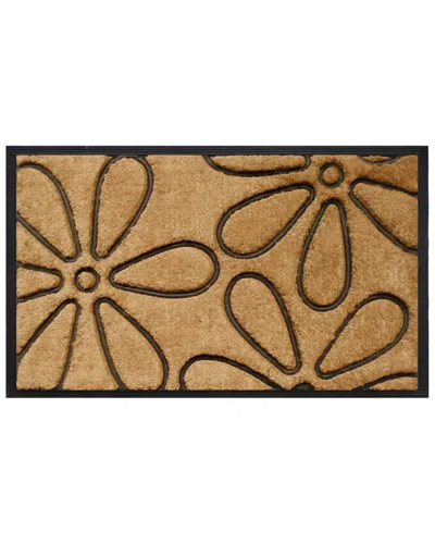 Home & More Flower Doormat In Sand