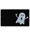 Home & More Ghost Halloween Coir/vinyl Doormat, 17" X 29" In Multi