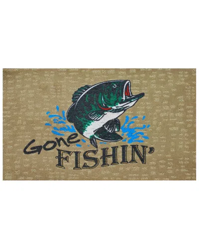 Home & More Gone Fishing Doormat