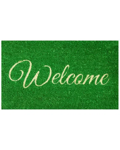 Home & More Green Welcome Doormat