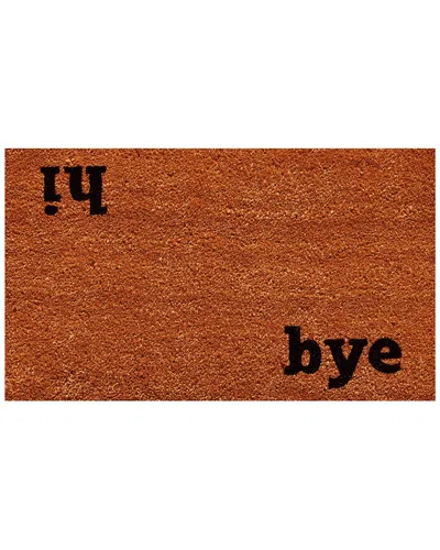 Home & More Hi Bye Indoor/outdoor Doormat In Brown
