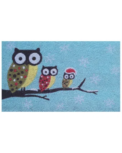 Home & More Holiday Owl Doormat In Sand