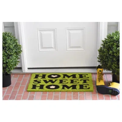 Home & More Home Sweet Home 29 In. X 17 In. Non-slip Outdoor Door Mat In Green,black