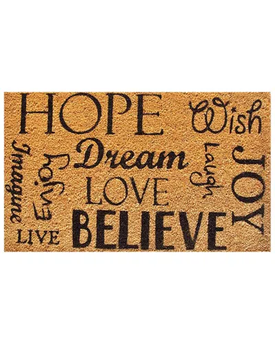 Home & More Hope Dream Believe Doormat In Brown