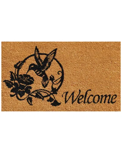 Home & More Hummingbird Welcome Doormat In Brown