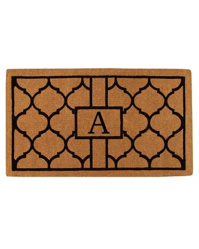 Home & More Kingston Monogram Doormat In Brown