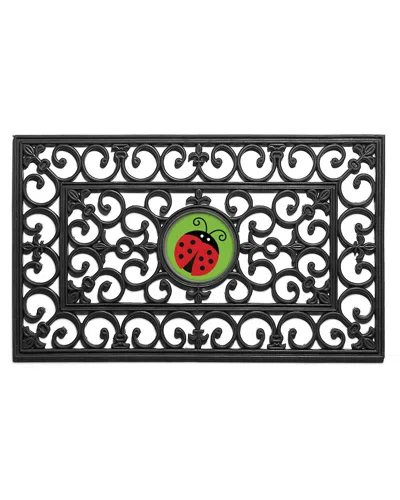 Home & More Ladybug Scroll Door Mat In Multi