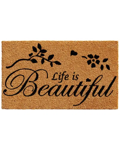 Home & More Life Is Beautiful Doormat In Brown