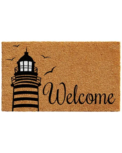 Home & More Lighthouse Welcome Doormat In Brown