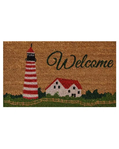 Home & More Lighthouse Welcome Doormat In Multi