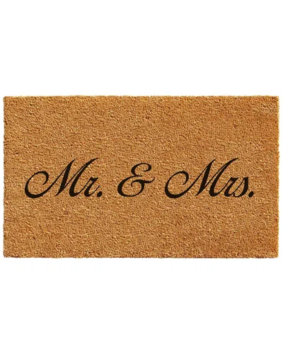 Home & More Mr. & Mrs. Doormat In Brown