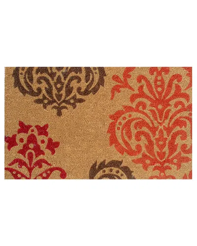 Home & More Orange Baroque Doormat