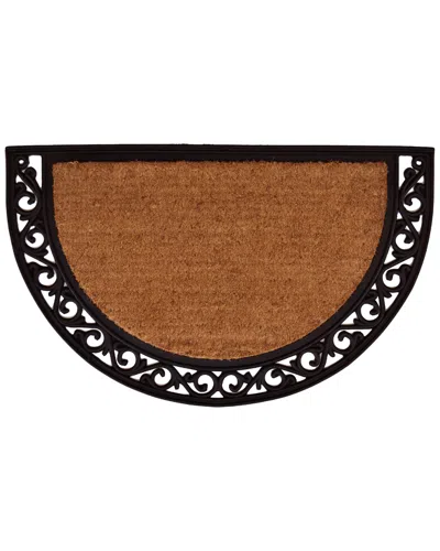 Home & More Ornate Scroll Doormat In Brown