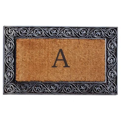 Home & More Personalized 18 In. X 30 In. Non-slip Door Mat In Black,brown